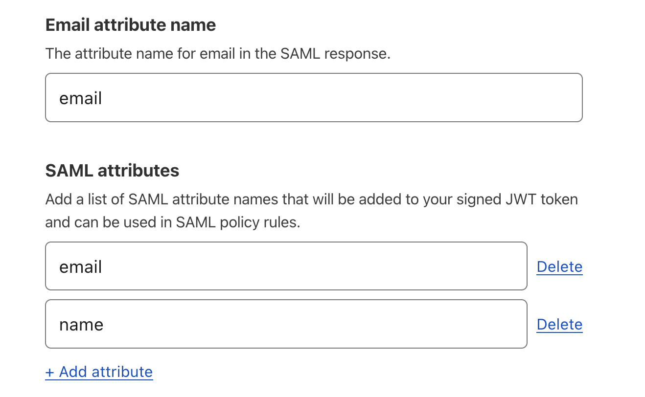 Adding optional SAML attributes in the Zero Trust dashboard