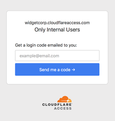 Login page