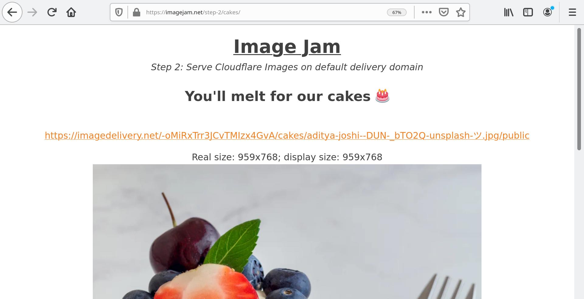 The URL for the image shows it’s being served by Cloudflare images